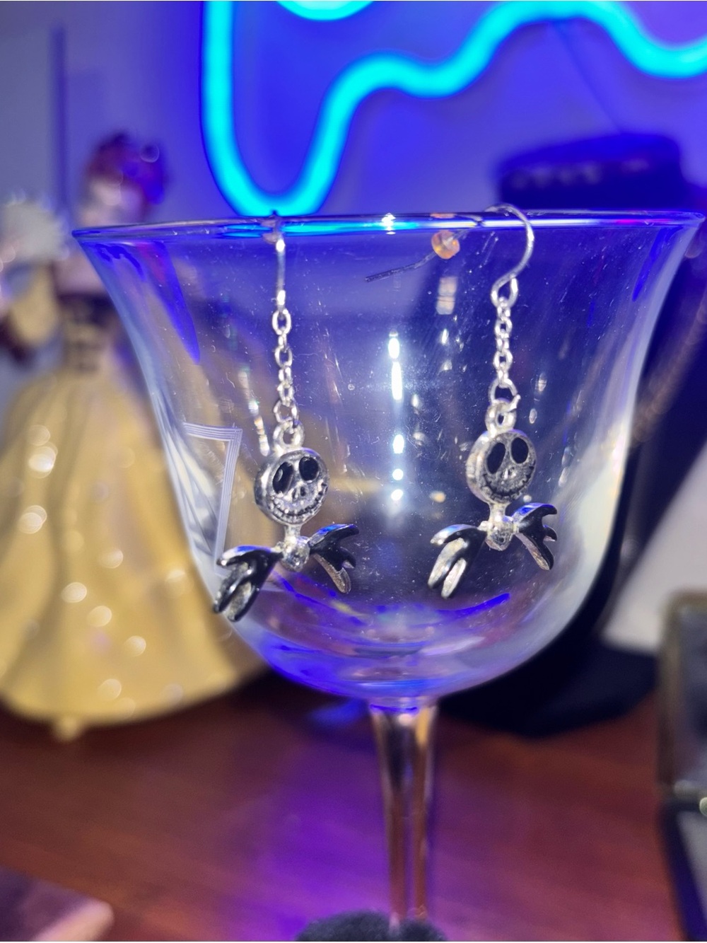 The Night Before Christmas Drop Earrings with Black Accents - Women Jewelry ,